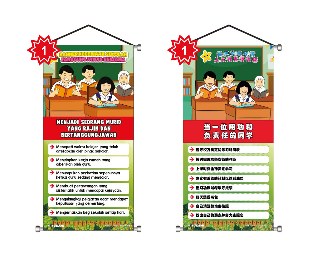 Banner Keceriaan Sekolah Tanggungjawab Bersama - Image 2
